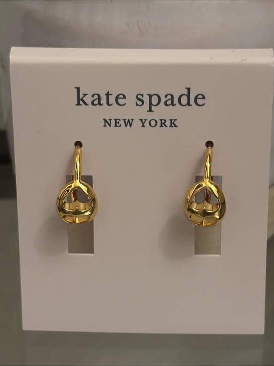 kate spade Jewelry - kate spade Gold Heart Shape Hoop Earrings